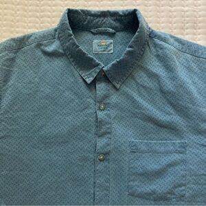 Marine Layer Long Sleeve Button Up Collared Shirt Mens Large Blue 100% Cotton